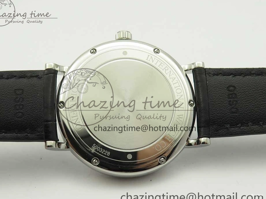 MIROTIME 0419 Portofino Automatic SS FKF 1:1 Best Edition White Dial SS Markers on Black Leather Strap A QuickDry 7138